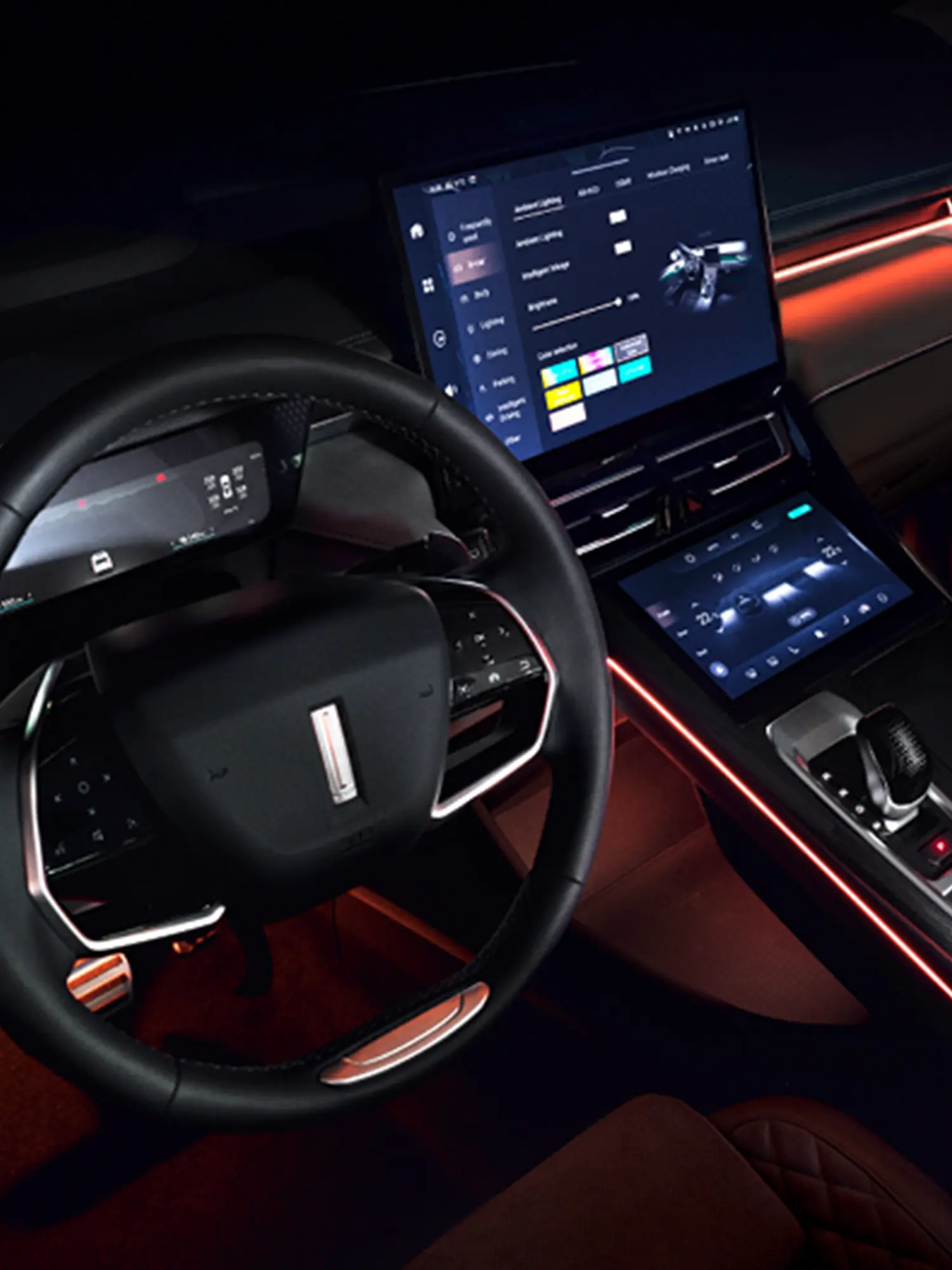 Das Bild zeigt das Cockpit des Wey 5 Luxury