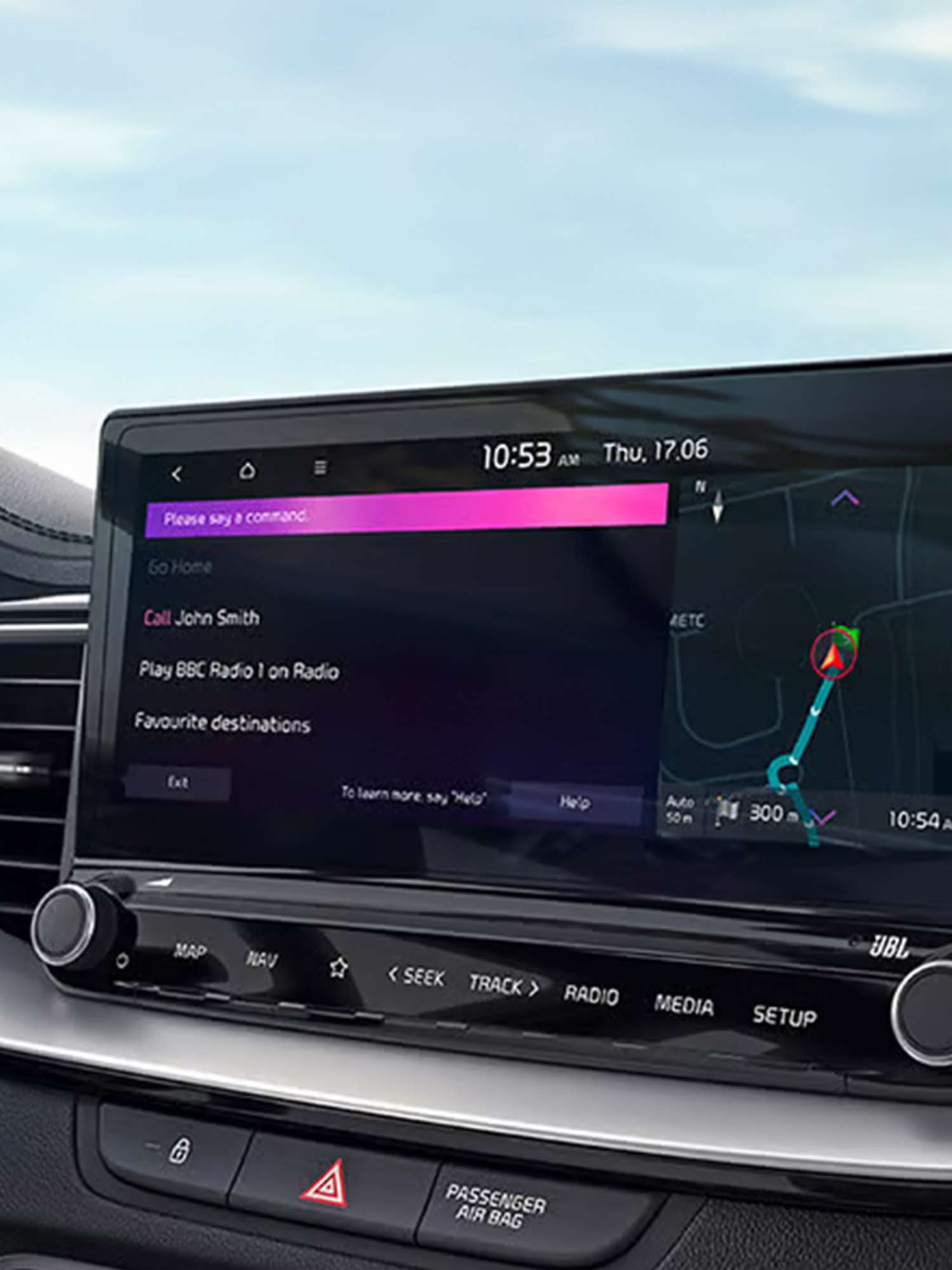 Das Foto zeigt den Display vom Kia Ceed