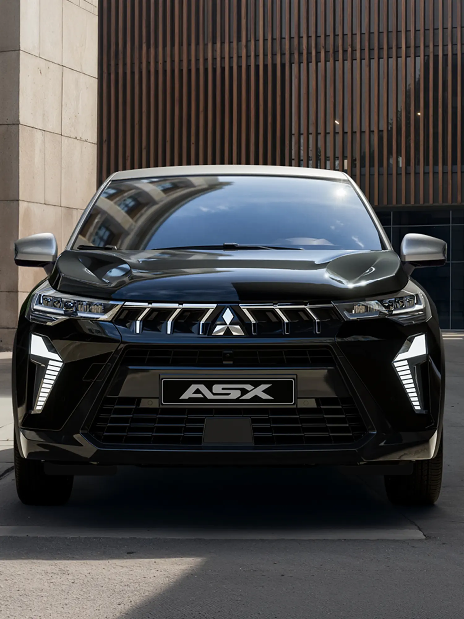 Das Bild zeigt die Front des Mitsubishi ASX Black Edition