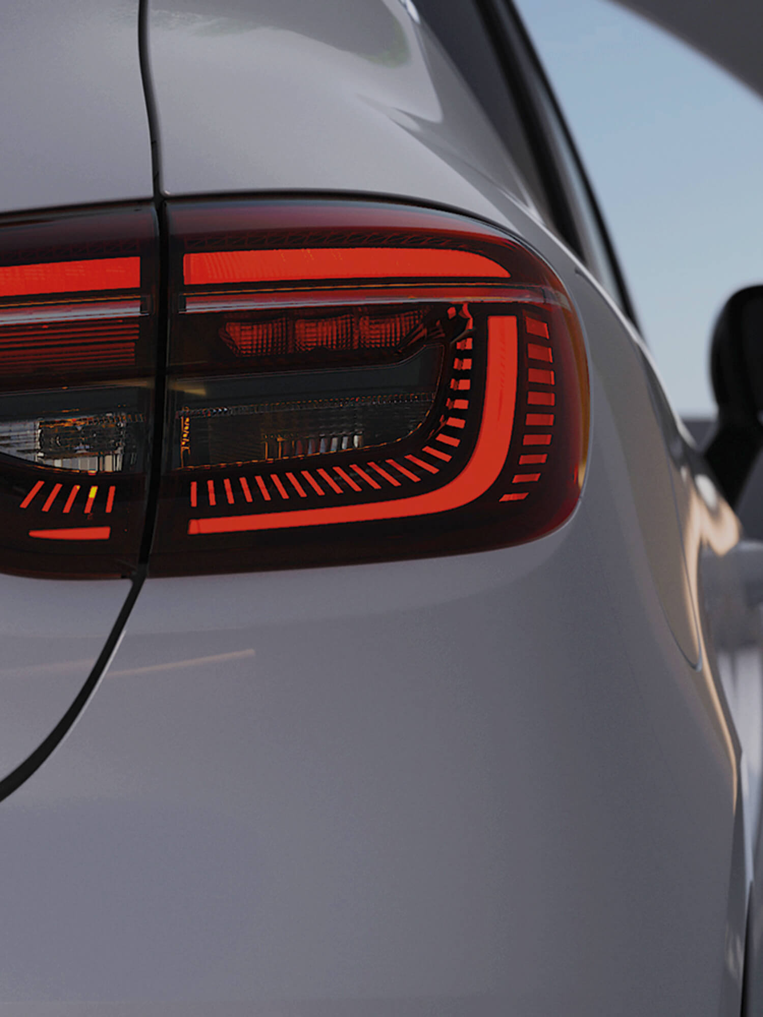 Das Bild zeigt die Rückleuchte des Mitsubishi Colt