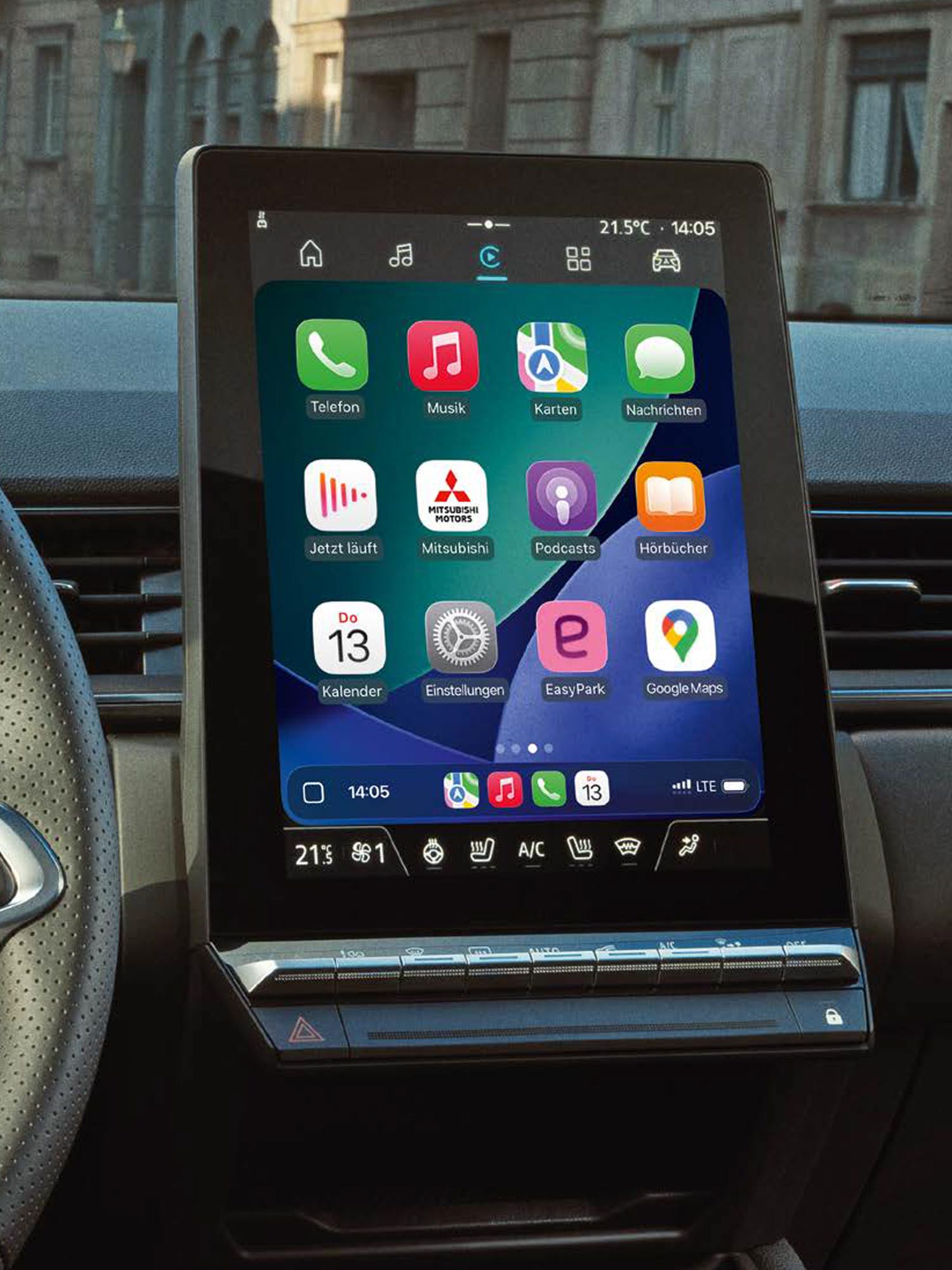 Das Bild zeigt das Display des Mitsubishi Grandis