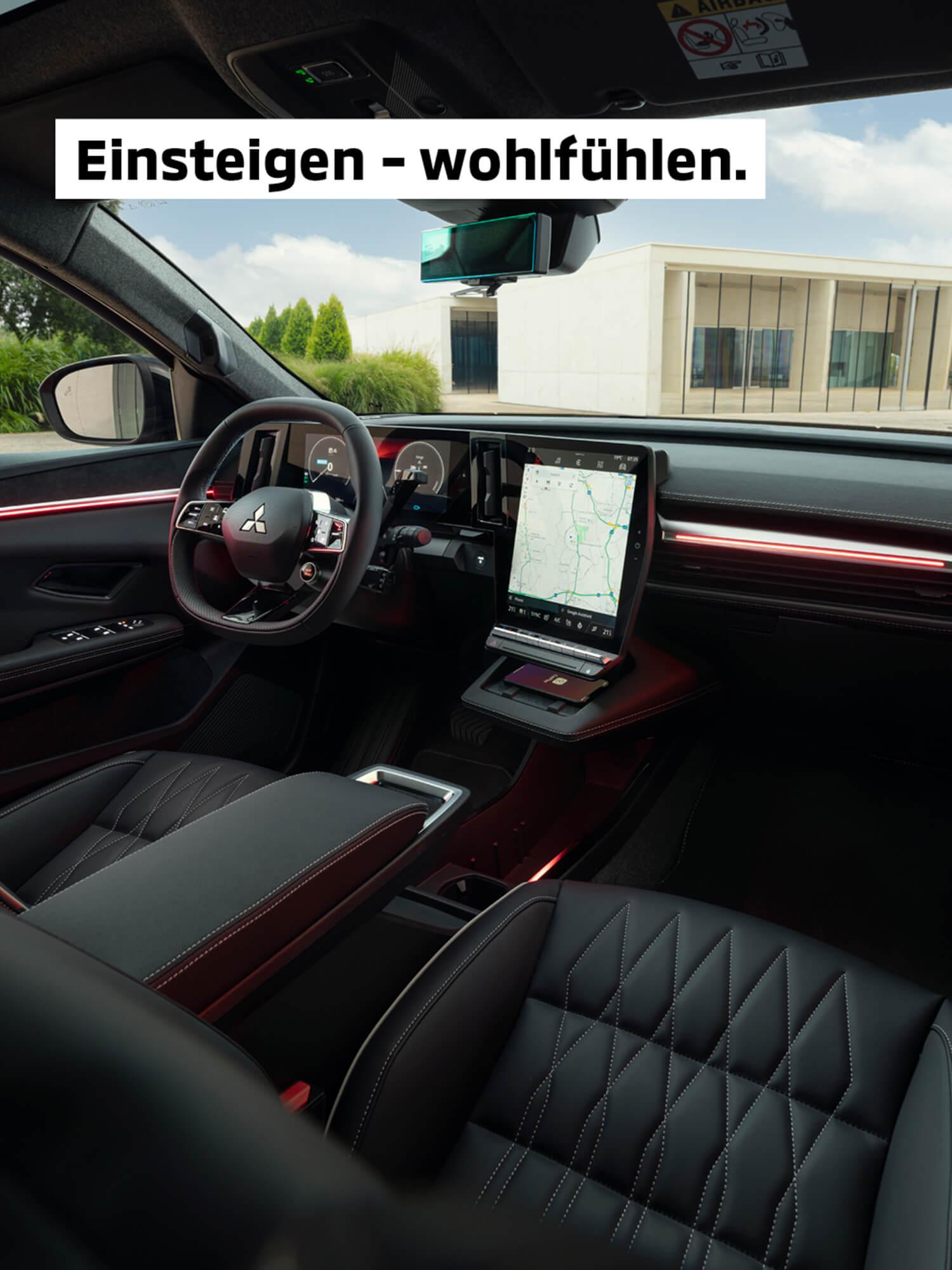 Das Bild zeigt den Mitsubishi Eclipse Cross Innenraum