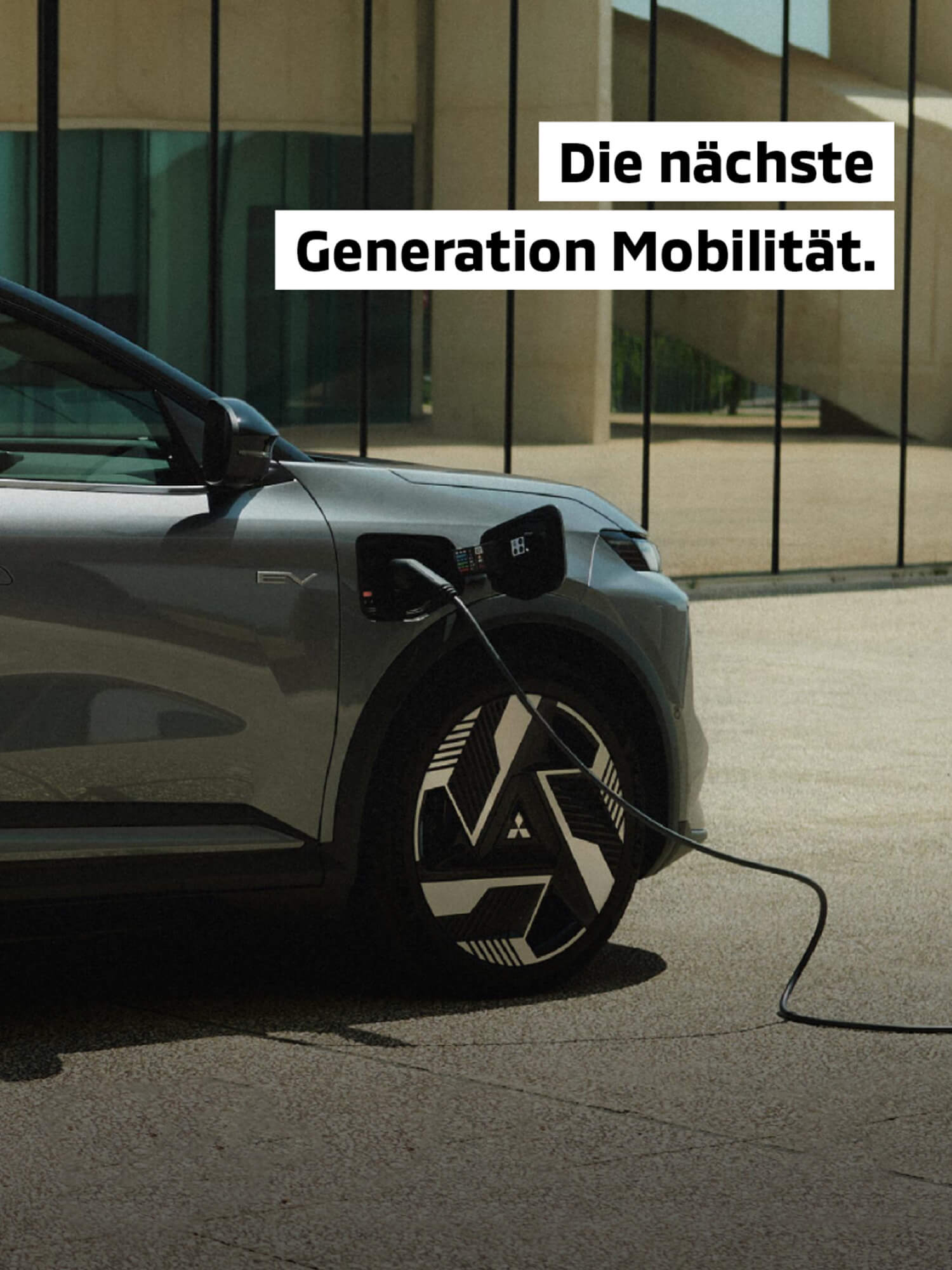 Das Bild zeigt den Mitsubishi Eclipse Cross beim Ladevorgang